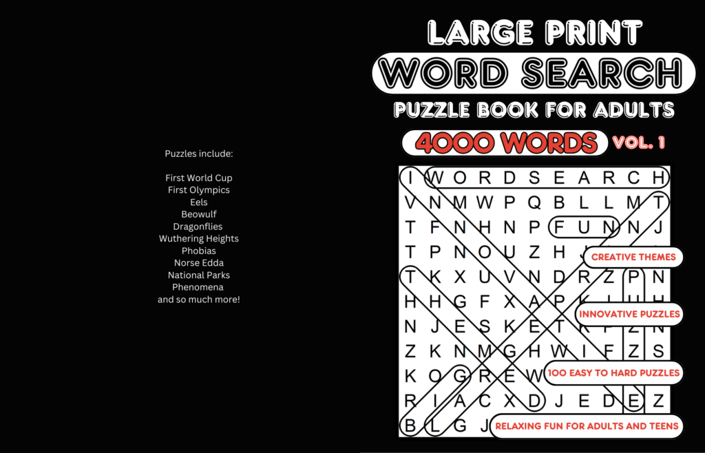 Viyo Publishing Large Print Word Search Puzzle Book for Adults (Vol. 1).
